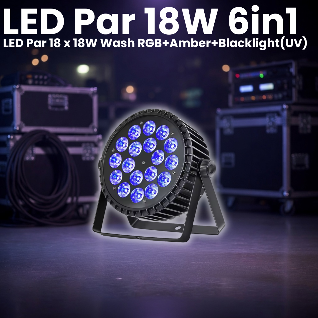 LED Par 18Wx18 6in1
